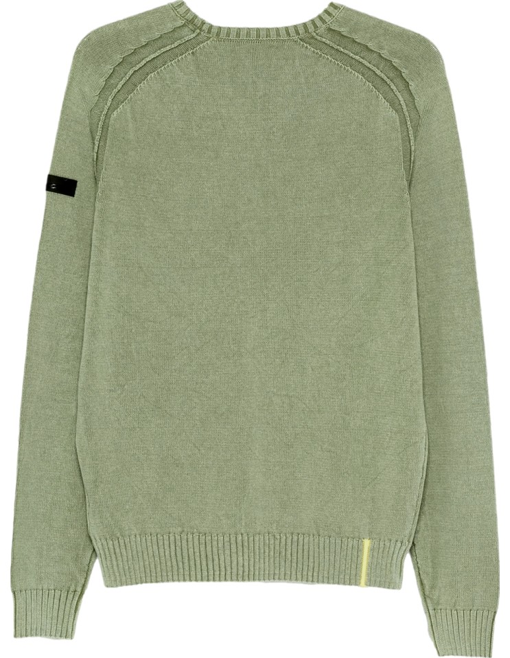 RRD Jersey algodón techno wash cuello redondo verde claro