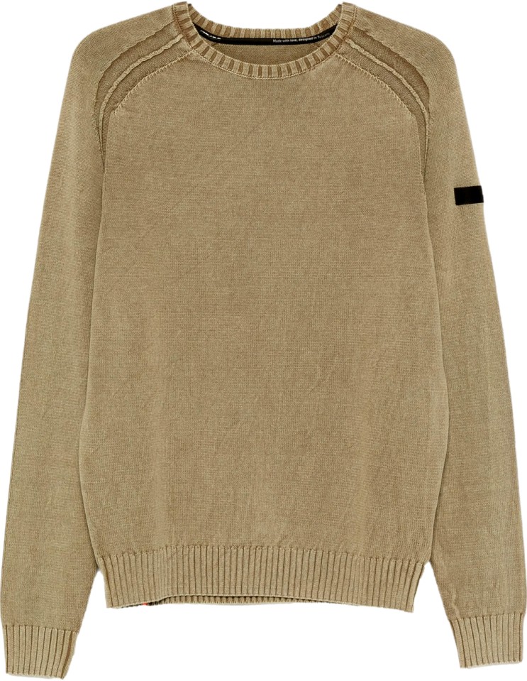 RRD Jersey algodón techno wash cuello redondo marrón | Ego Madrid
