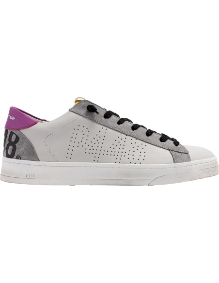 P448 zapatillas Jack blanco y fucsia