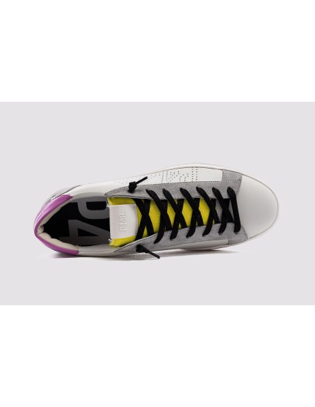 P448 zapatillas Jack blanco y fucsia