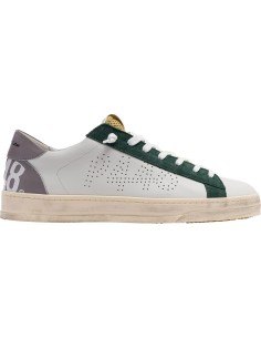 P448 zapatillas JackC blanco verde y gris