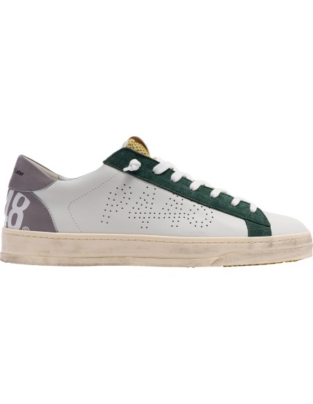 P448 zapatillas JackC blanco verde y gris