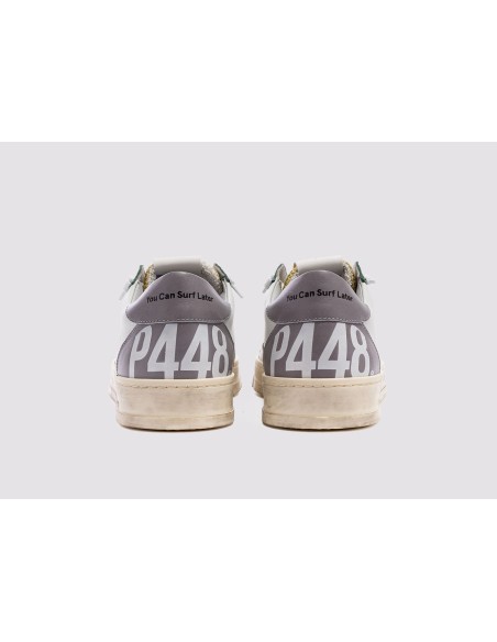 P448 zapatillas JackC blanco verde y gris