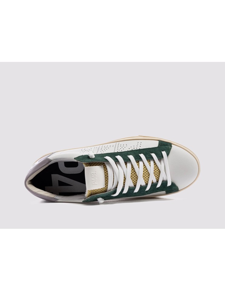 P448 zapatillas JackC blanco verde y gris