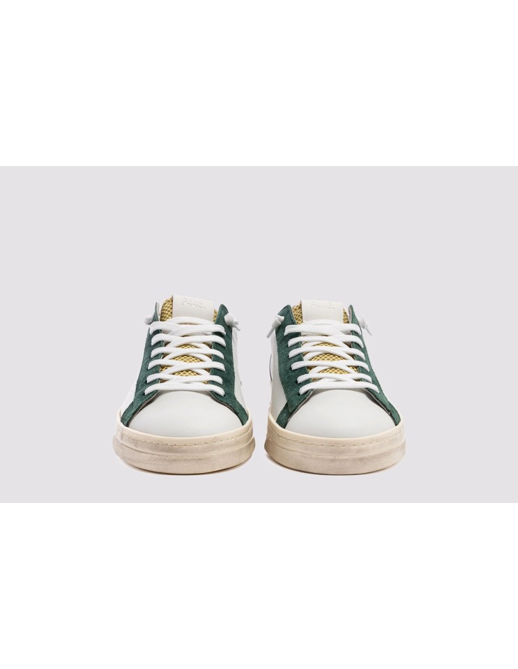 P448 zapatillas JackC blanco verde y gris