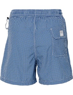 Fedeli bañador madeira sostenible estampado cuadros azules 2