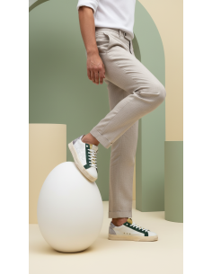 P448 zapatillas JackC blanco verde y gris 2