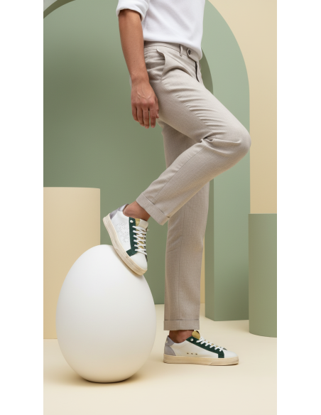 P448 zapatillas JackC blanco verde y gris