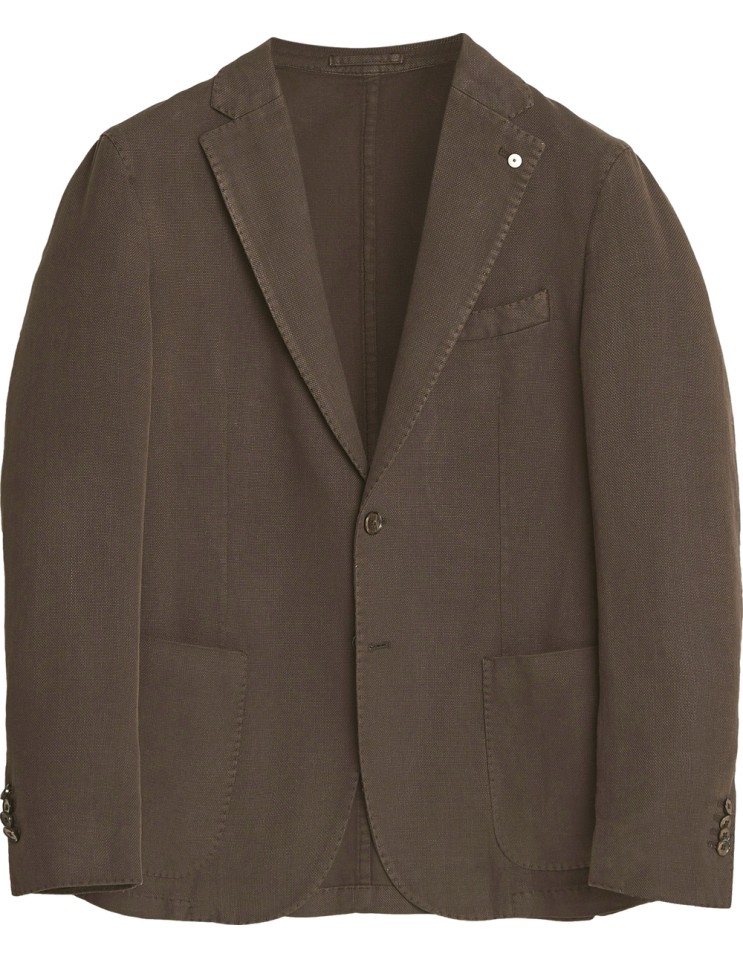 Chaqueta marrón L.B.M. 1911 de algodón lavado y corte regular