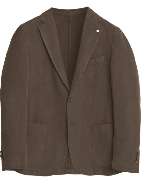 Chaqueta marrón L.B.M. 1911 de algodón lavado y corte regular