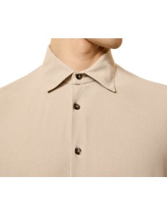 RRD camisa micro piqué tecno wash beige frontal 2