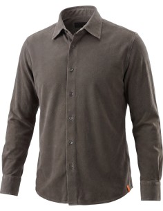 RRD camisa micro piqué tecno wash tabaco parte frontal