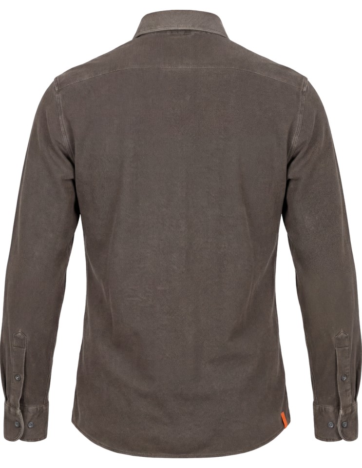 RRD camisa micro piqué tecno wash tabaco espalda