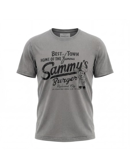 BOWERY Camiseta Sammy's Burguer gris lavado maniqui fantasma