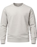 TEN C Sudadera gris claro de cuello redondo