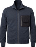 TEN C Sudadera abierta azul con cremallera