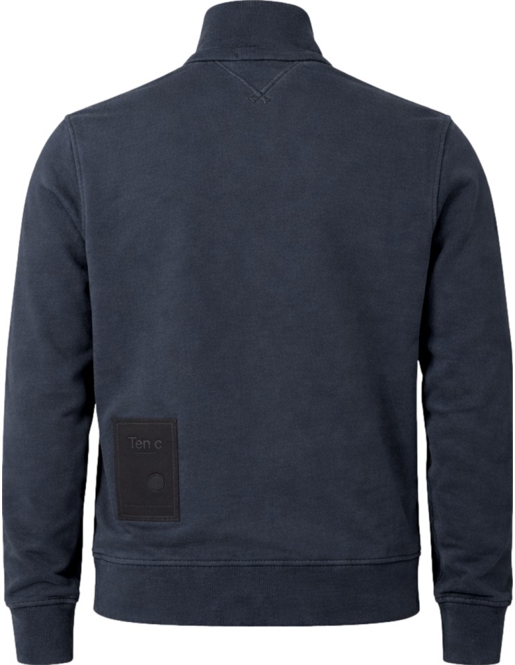 TEN C Sudadera azul  con cremallera | Ego Madrid tienda oficial