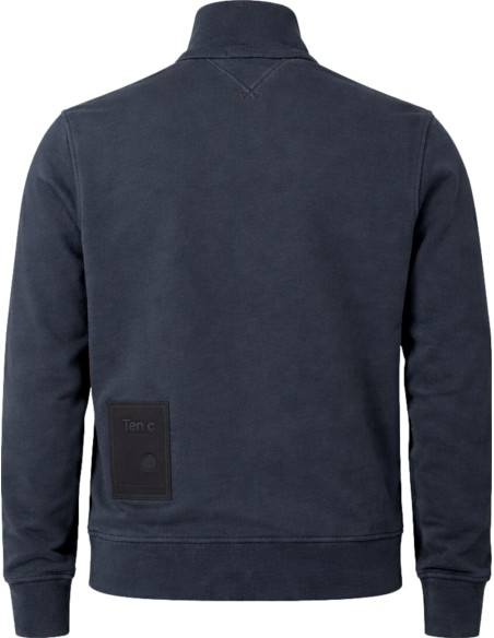 TEN C Sudadera azul  con cremallera | Ego Madrid tienda oficial