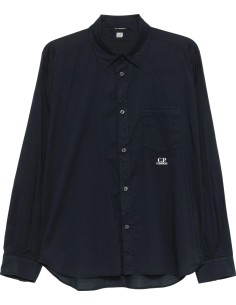 C.P. COMPANY Camisa muselina azul marino vista frontal