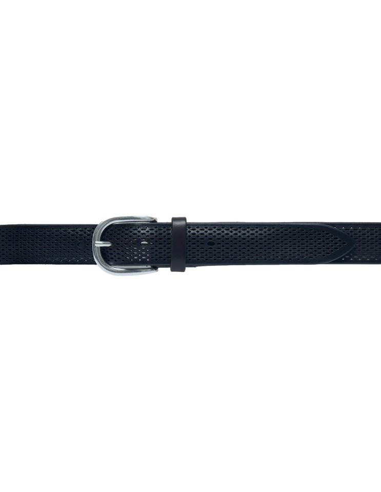 Orciani cinturón piel soft bull azul micro perforado | Ego Madrid