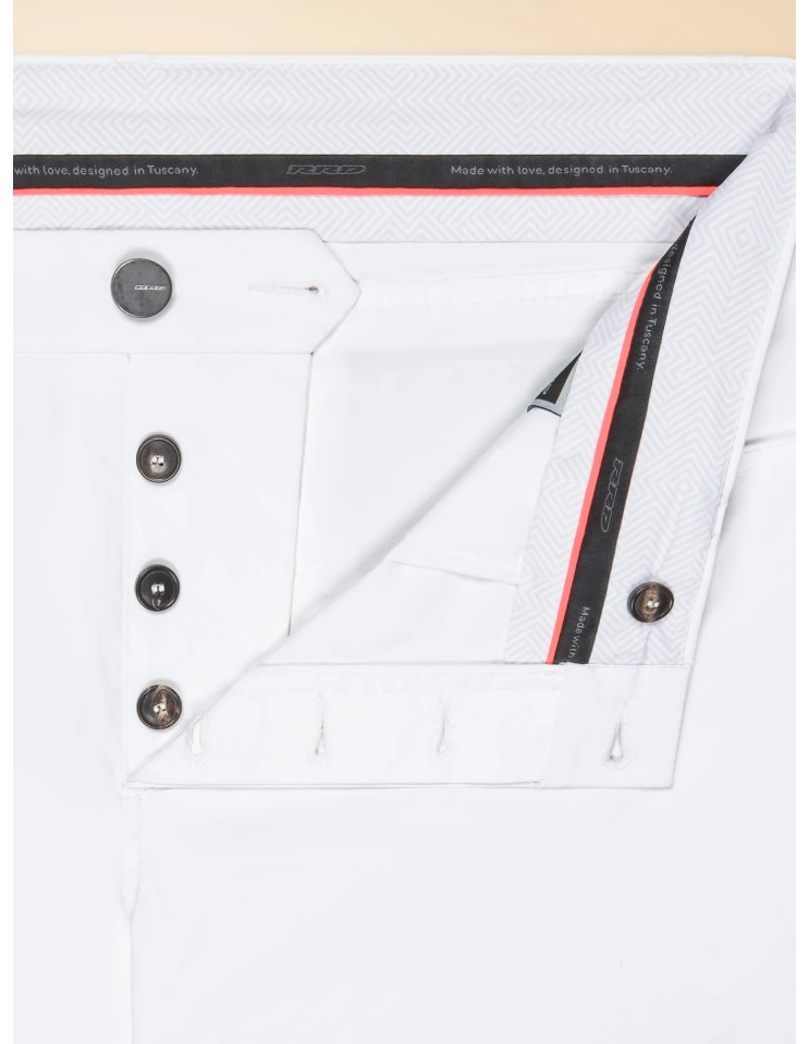 RRD pantalón blanco óptico Marina Chalk vaquero blanco elástico detalles abotonadura e interior