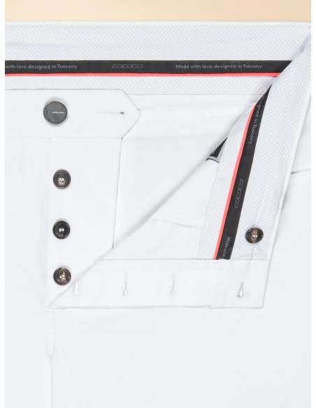 RRD pantalón blanco óptico Marina Chalk vaquero blanco elástico detalles abotonadura e interior