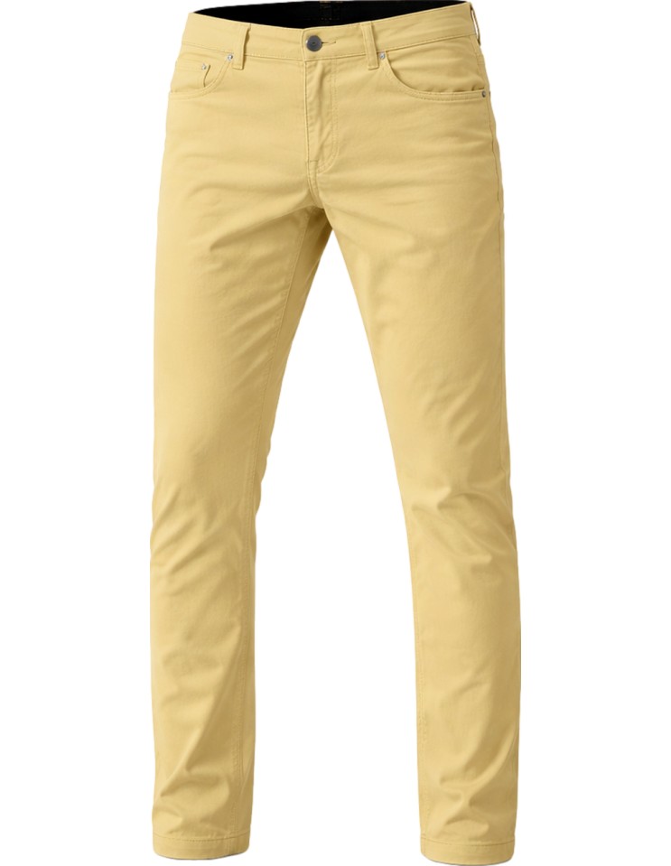 RRD pantalón Marina Chalk  amarillo vista frontal en maniquí invisible