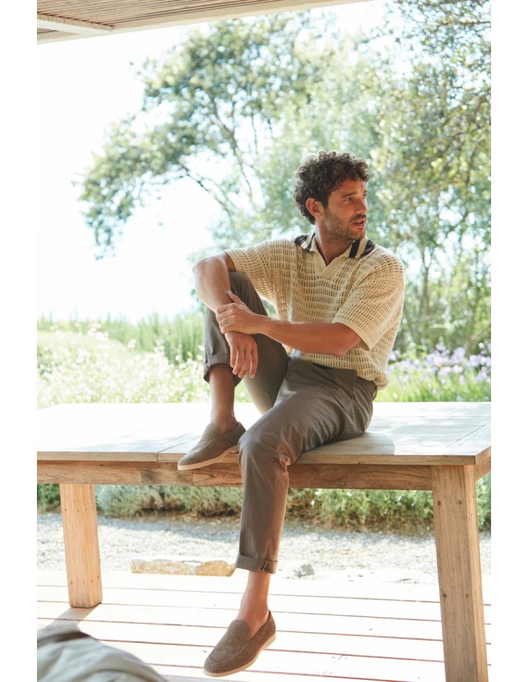 Mason's pantalón Torino Style en espiga marrón