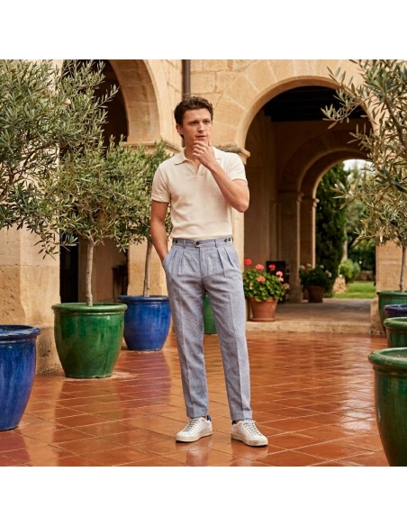 RRD Pantalón Chino doble pinza Lynco vista  frontal puesta de manera real