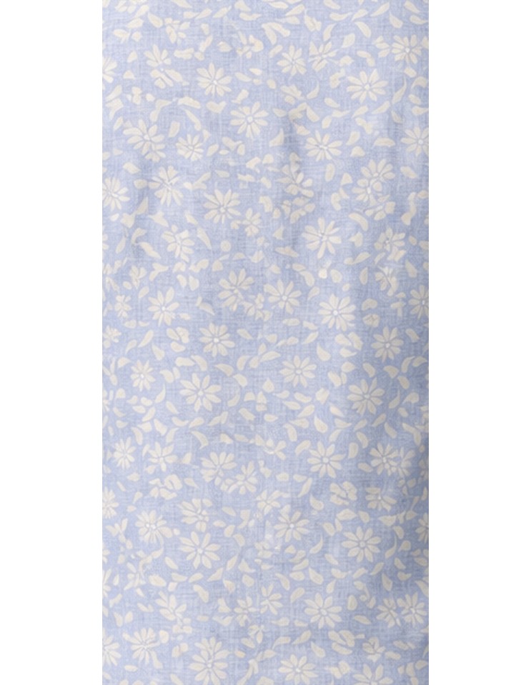 Mazzarelli camisa Petals lino estampada azul | Almirante Seis Madrid