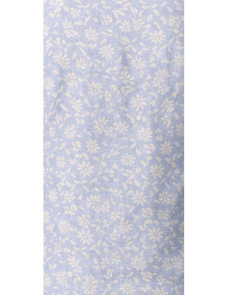 Mazzarelli camisa Petals lino estampada azul | Almirante Seis Madrid