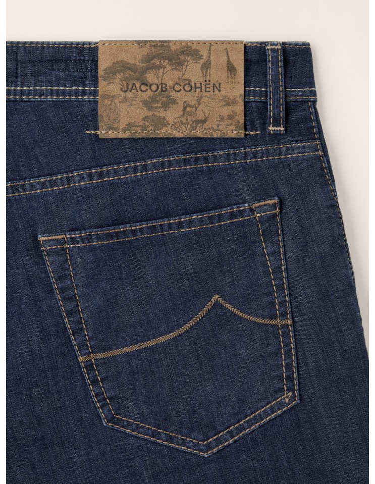 JACOB COHËN Vaqueros azul oscuro elásticos super ligeros Sabana detalle etiqueta