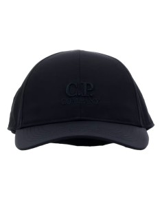 C.P. COMPANY Gorra azul con gafas en tejiod Chrome-R vista frontal