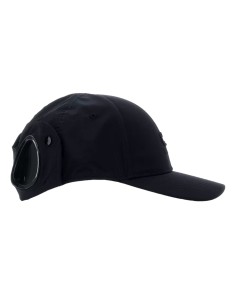 C.P. COMPANY Gorra azul con gafas en tejiod Chrome-R vista frontal 2