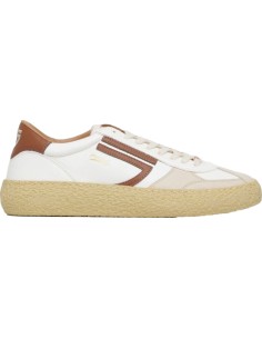 PURAAI zapatilla vegana Vintage Bark blanca y marrón