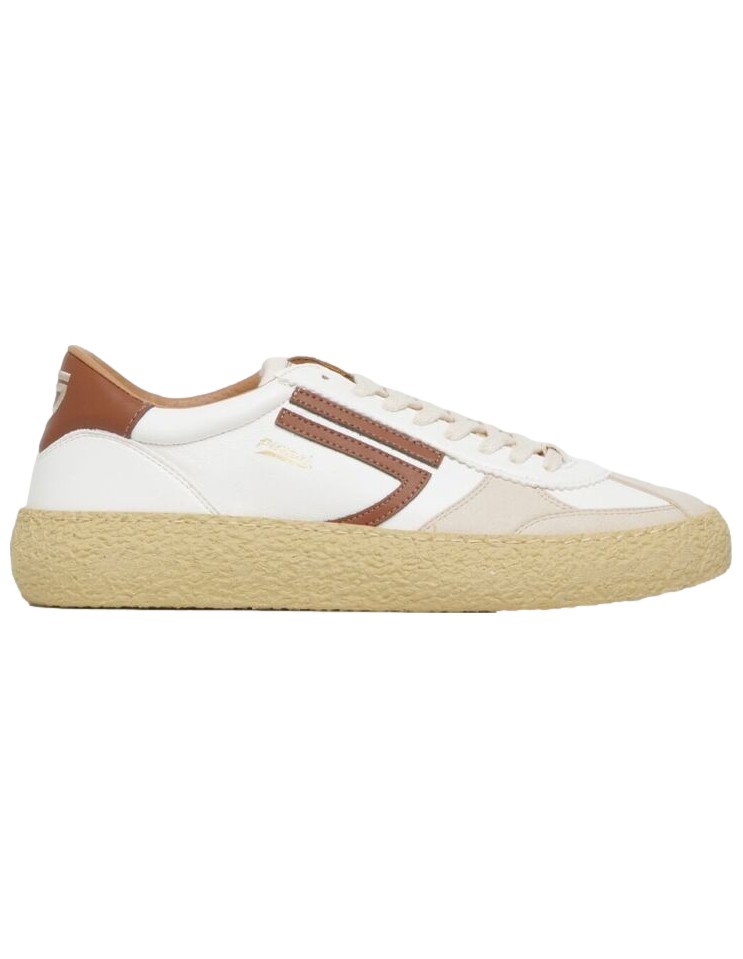 PURAAI zapatilla vegana Vintage Bark blanca y marrón