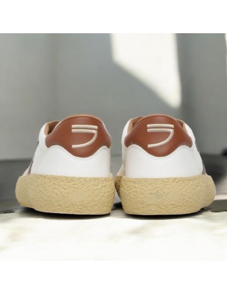 PURAAI zapatilla vegana Vintage Bark blanca y marrón