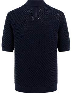 Chaqueta punto abierto manga corta azul marino - MasQ 2
