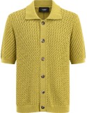 Chaqueta punto abierto manga corta amarillo - MasQ