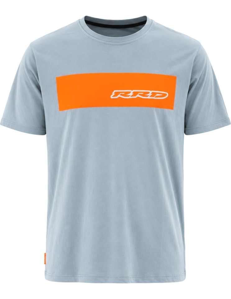 Camiseta azul claro logo naranja de manga corta - RRD