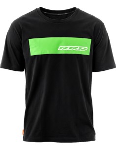 Camiseta negra logo verde manga corta - RRD