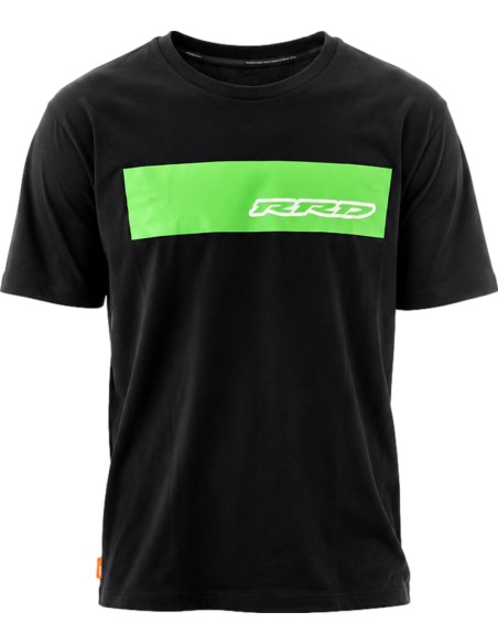 Camiseta negra logo verde manga corta - RRD