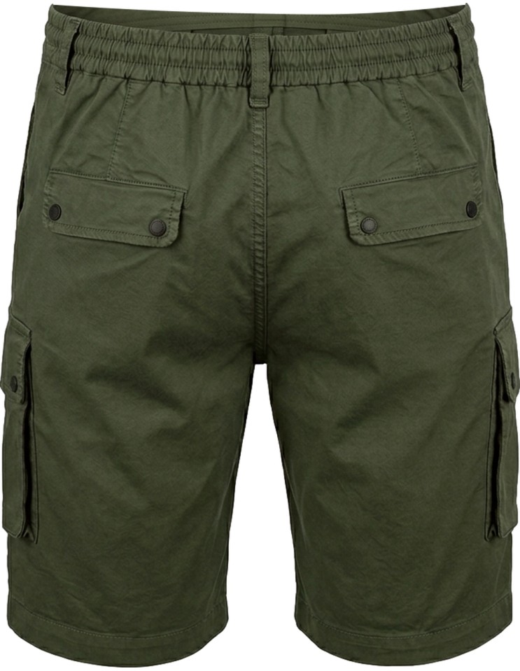 Bermudas vista trasera cargo pima cotton stretch verde militar - Mason's