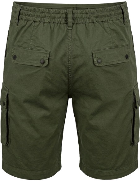 Bermudas vista trasera cargo pima cotton stretch verde militar - Mason's