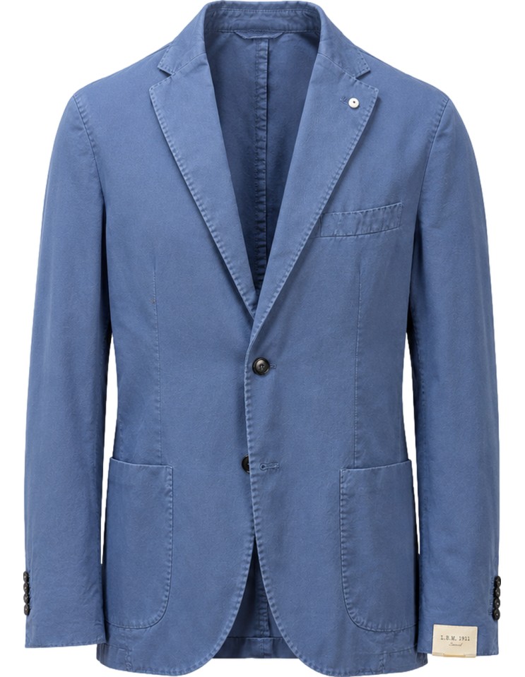 Chaqueta de algodón azul de LBM 1911 vista frontal
