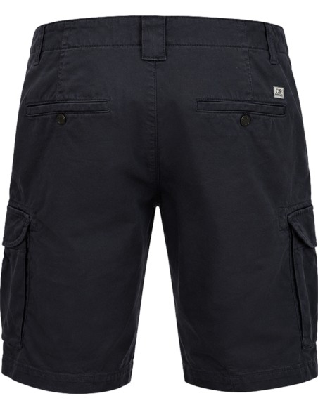 C.P. Company bermudas cargo saten strech azul marino con lente parte trasera