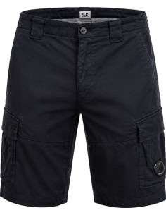 C.P. Company bermudas cargo saten strech azul marino con lente