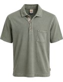 Polo verde militar con bolsillo en tejido camiseta - Bob
