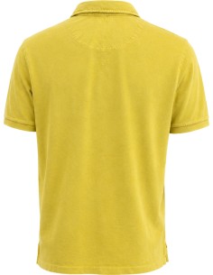 Polo amarillo manga corta pique cuello camisa con detalles - Bob vista frontal 2