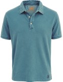 Polo azul pavone manga corta pique cuello camisa con detalles - Bob
